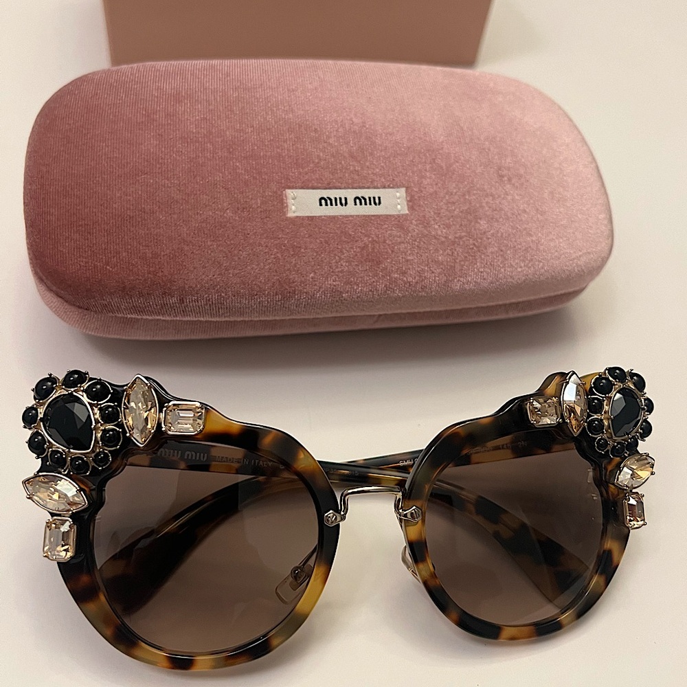 MIU MIU RUNWAY EYEWEAR | Crystal Jewel Embellished 🇮🇹 - Picture 4 of 6